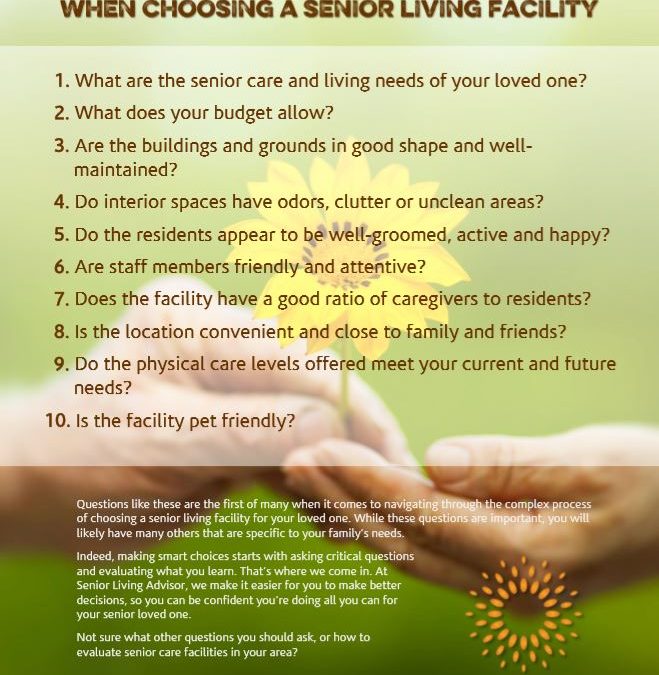 10 Questions You Must Ask When Choosing a Senior Living Facility